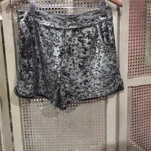 Faux Suede Embellished Shorts